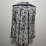 Buckle Bucke H.I.P Black & White Aztec Zip Detail Blouse Size Medium Photo 3