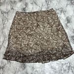 Briggs New York BRIGGS vintage 90s Y2K brown tan geometric stripe pattern skirt petite Medium Photo 0