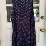 Old Navy Dress Navy White Polka Dot Size XXL A-line Midi Tank Sleeveless New Photo 7