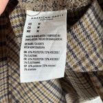 American Eagle Plaid Pinafore Dress M Brown Check Button Strap Mini Dress Photo 9