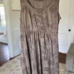 Sonoma  Paisley Sleeveless Midi Dress Brown Neutral Taupe Boho Resort Summer Vaca Photo 0