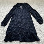 Tommy Hilfiger  Shadow glitter stripe premier fabrics dress in blue size 6 Photo 5