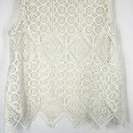 Deletta Anthropologie  Medium Lacework Top White‎ Sheer Sleeveless Cami Tank 1163 Photo 7