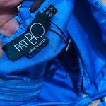 PATBO ROYAL BLUE STRETCH JACQUARD HALTER CUT OUT MIDI DRESS SZ 4 Photo 11