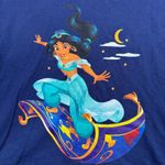Disney Jasmine Magic Carpet Ride V Neck T Shirt Navy Blue Women's XXL Photo 1