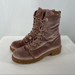 Stuart Weitzman  Metermaid Velvet Combat‎ Boots in Candy Pink Size 7.5 Photo 9