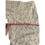 Liz Claiborne  Emma Dress Pants Leaf Print Pockets Straight Leg Cropped Tan Sz 12 Photo 7