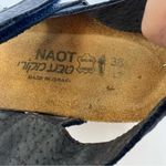 NAOT Kayla wedge sandals size 38 US 7 blue leather comfort Photo 6