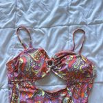 Jessica Simpson  Womens Size XL Paisley Pink One Piece Swimsuit Summer Beach Photo 1