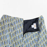 Talbots Y2K  Blue Green Silk Blend Retro Mod Print A-Line Midi Skirt Size 10 Photo 11