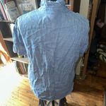 Josephine Chaus  embroidered button down normcore XL denim shirt Photo 1