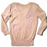 Marc Jacobs Vtg Y2K pastel pink floral cropped vneck sweater abstract cotton S M Photo 4
