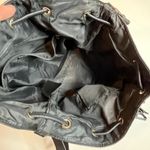 H&M  Black Leather Fringe Bucket Bag Handbag Crossbody Boho Carry-All Drawstring Photo 5