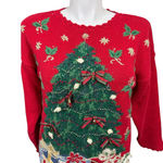 Tiara International Vintage  Christmas Tree Sweater Size Large Photo 1