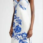 Farm Rio Floral Cascade Wavy Euroflax Premium Linen Midi Dress,Large,$280 Photo 8