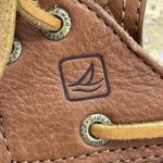 Sperry Womens 11 Shoes Top Sider Brown Leather Basket Weave Boat Deck Loafers Photo 13