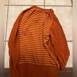 Cutter and Buck Womens  burnt orange stripe vneck sweater Photo 2