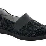 Alegria Gleeterlockin Slip On Shoes Chevron Slip Resistant Black EU 38 US 7.5 Photo 0