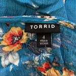 Torrid Babydoll Crinkle Gauze Crochet Inset Lace-Up Top Photo 2