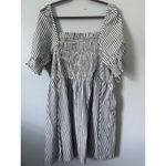 Draper James  Cam Smocked Blue And White‎ Striped Dress Size 2x Photo 2