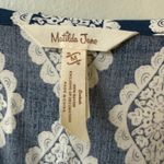 Matilda Jane  Boho Tribal Print Romper Dress Blue Pink Tassels Drawstring M Photo 2