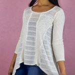 Blu Pepper 🍁 Burnout Embroider Shark Bite Sweater Photo 2