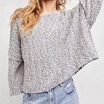 Free People Good Day Cropped Ribbed Knit Oversized Wool Blend Sweater Small NEW Photo 0