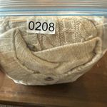 Banana Republic Cardigan Sweater Sz Med Cashmere Blend Tan Cable Knit Mock Neck Photo 10