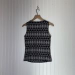 Dress Barn Vintage Black Silver Sequin Lace Tank Top Y2K Glam Goth S USA Made Photo 1