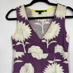 Boden Purple Floral Mini Sheath Dress Womens 8 Casual Sleeveless Classic Summer Photo 1
