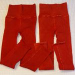 Free People NEW! Movement HAPPINESS RUNS Ribbed Bright Orange Leggings M/L Photo 12