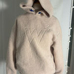 T Factor Sherpa Fleece Hoodie W★ Beige Teddy Pullover Cozy Soft Hoodie Small Photo 0