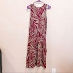 Athleta zebra print faux wrap v neck jersey knit midi dress Size Small Photo 1