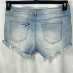 Wax Jean Distressed Frayed Hem Bleach Wash Floral Oversized Pockets Mid-Rise(L) Photo 1