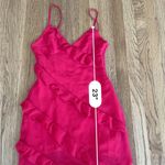 Pull&Bear Ruffled Red Mini Dress Size XS Photo 5