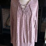 Chance or Fate Oversized Hoodie Comfy Heather Plum Pullover  Long Tunic Womens XS Photo 7
