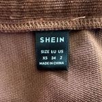 SheIn Rust Corduroy Skater Mini Skirt XS | Dark Academia Cottagecore Grunge Photo 4