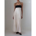 NIA Clove Dress in Ecru XSmall New Womens Maxi Long Casual Gown Black Size XS Photo 13