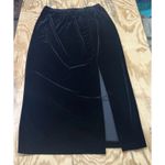 Vintage Andrea Viccaro Velvet Pencil Skirt Size 16 Stretch Whimsygoth Witchy Black Photo 4