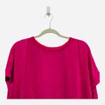 Hot Pink Open Back Athletic Short Sleeve Workout Top Size 1X Light Weight Blue Photo 3