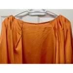 SheIn  Privé Lantern Sleeve Solid Blouse in Orange - Size M Photo 6