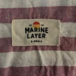 Marine layer  Size XS Hemp Blend Relaxed Fit Striped Button Up Front Shirt Top Photo 2