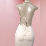 🤍 Beige Cut Out Halter Maxi Dress 🤍✨ Size L Size L Photo 3