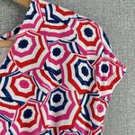Lands' End Pink and Blue Umbrella Patterned Dress women size 2X Photo 1
