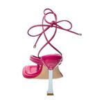 Schutz  Meghan Ankle Tie Sandals / Shoes Womens 8M Hot Pink / TRANSPARENT - NIB Photo 2