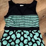 Motherhood  Black and Green Striped Polka Dot Dress Photo 3