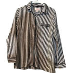 PINK - Victoria's Secret Victoria's Secret Striped Button Down Pajama Top Size Large‎ Photo 0