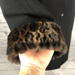 JAD Vintage wool coat with Cheetah fur collar and cuffs. Size 8 Photo 9