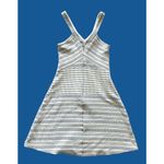 Shoshanna Women's Tank Dress Dropped Waist V-Neck Blue White Geometric Size P Photo 3