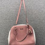 Calvin Klein Crossbody Pink and White Bag Saffiano Leather Minimalist Dome Purse Photo 0